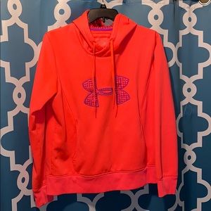 Woman neon pink  XL under armour hoodie